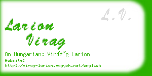 larion virag business card